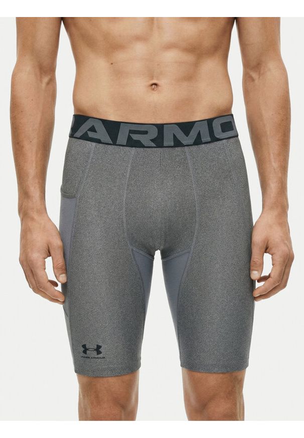 Under Armour Szorty sportowe HG Armour Lng 1361602 Szary Slim Fit. Kolor: szary. Materiał: syntetyk