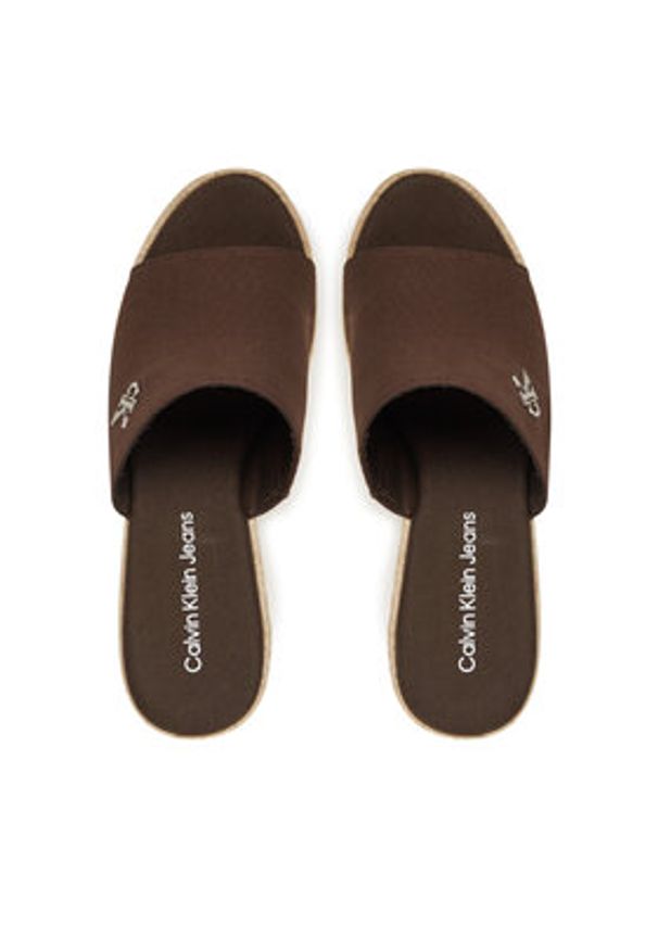 Calvin Klein Klapki Wedge Rope Slide Mg YW0YW01699 Brązowy. Kolor: brązowy. Materiał: materiał