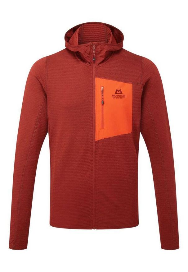 MOUNTAIN EQUIPMENT - Bluza trekkingowa męska Lumiko Hooded. Typ kołnierza: kaptur. Kolor: czerwony, pomarańczowy, wielokolorowy