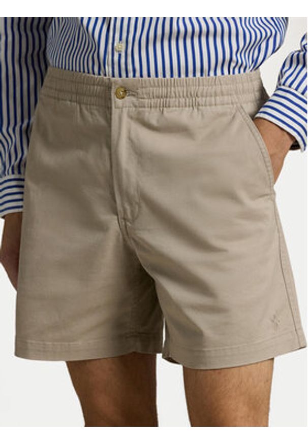 Polo Ralph Lauren Szorty materiałowe Prepster 710644995 Beżowy Classic Fit. Kolor: beżowy. Materiał: bawełna