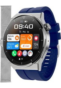 Smartwatch Enter SAT.111.5317.1411-SET Granatowy. Rodzaj zegarka: smartwatch. Kolor: niebieski
