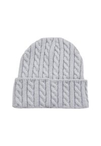 Urban Classics - Logo Cable Knit Beanie. Kolor: szary
