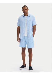 TOMMY HILFIGER - Tommy Hilfiger Szorty materiałowe Dover MW0MW44355 Niebieski Regular Fit. Kolor: niebieski. Materiał: len #2