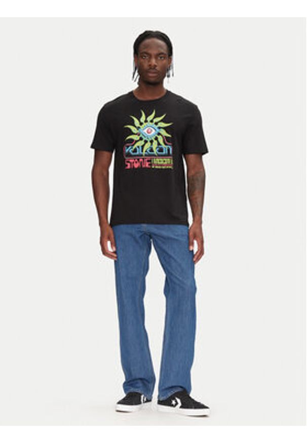 Volcom T-Shirt Realityfab A3512555 Czarny Loose Fit. Kolor: czarny. Materiał: bawełna