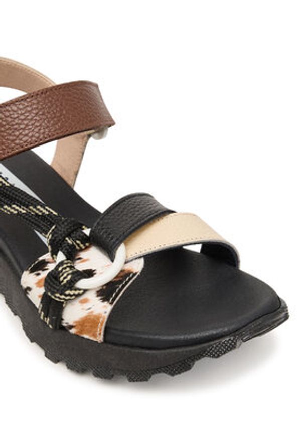 Hispanitas Sandały CHV264869 C004 Kolorowy. Materiał: skóra. Wzór: kolorowy