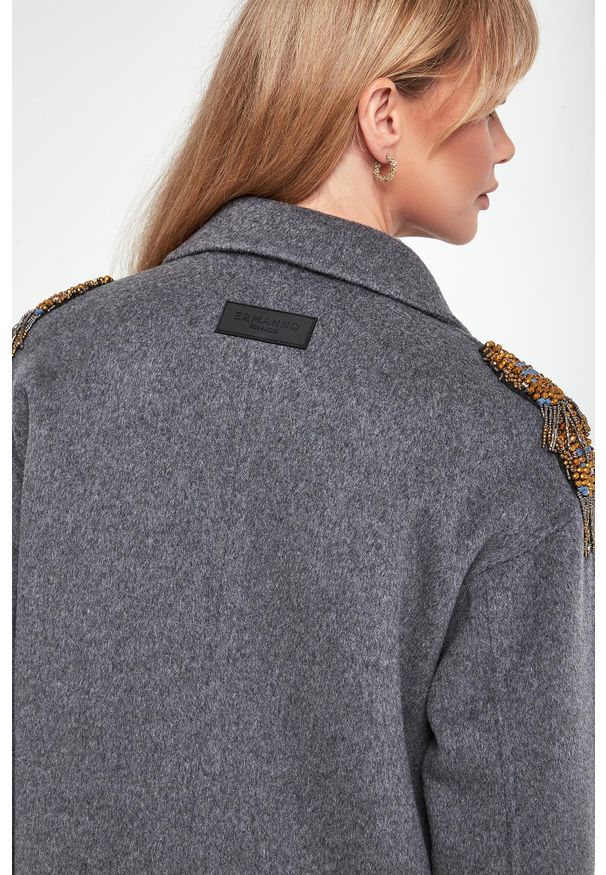 Ermanno Firenze - Płaszcz damski wełniany ERMANNO FIRENZE. Materiał: wełna