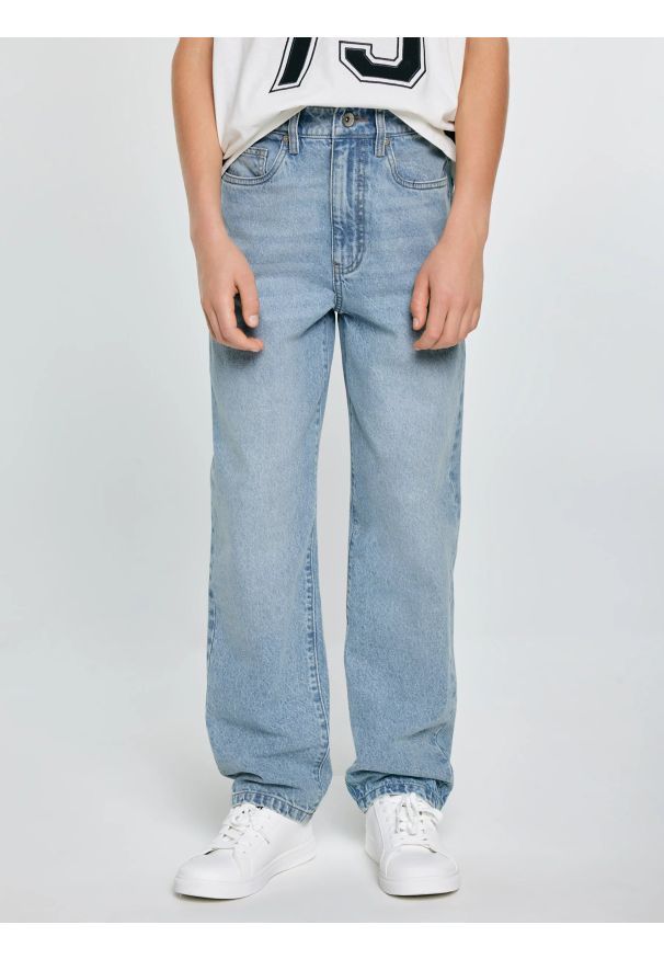 Big-Star - Jeansy chłopięce loose niebieskie Zacky 209. Okazja: na co dzień. Stan: podwyższony. Kolor: niebieski. Materiał: jeans. Styl: casual, vintage, klasyczny, elegancki