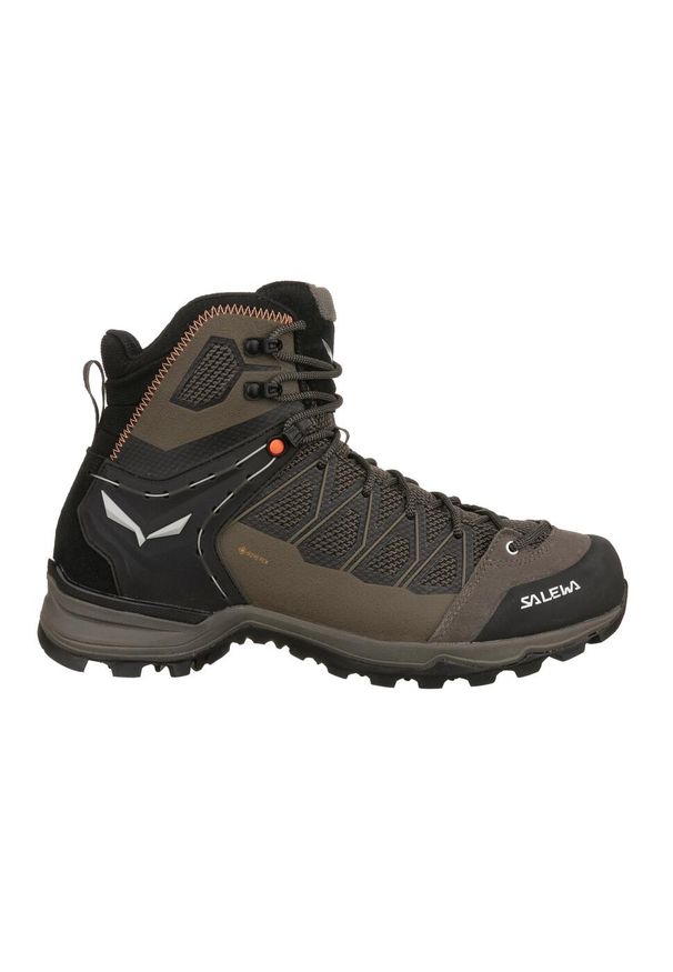 Buty trekkingowe męskie Salewa Mtn Trainer Lite Mid Gtx. Wysokość cholewki: za kostkę. Kolor: szary. Materiał: materiał, syntetyk. Szerokość cholewki: normalna