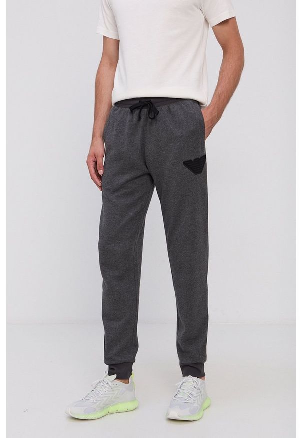 Emporio Armani Underwear - Spodnie. Kolor: szary. Materiał: dzianina. Wzór: aplikacja