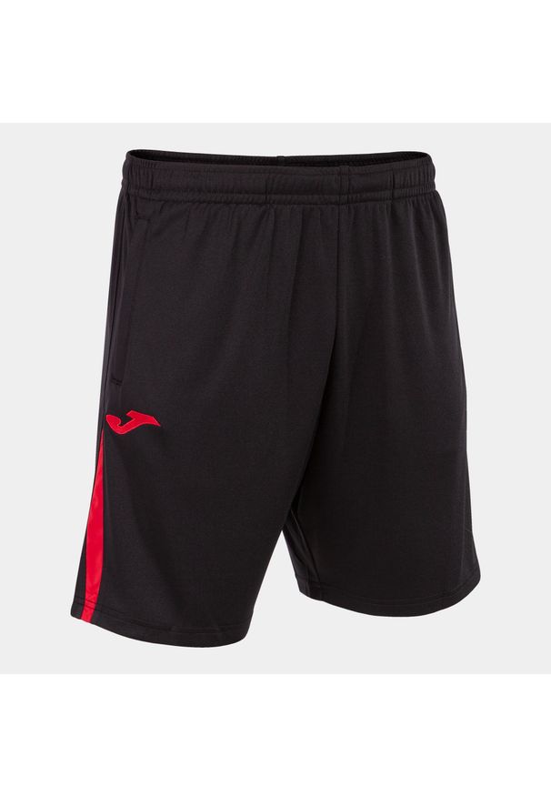 Szorty Joma Championship VII. Kolor: czarny, czerwony, wielokolorowy. Sport: piłka nożna