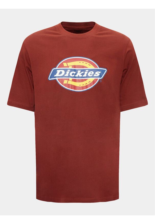 Dickies T-Shirt Icon Logo DK0A4XC9 Bordowy Regular Fit. Kolor: czerwony. Materiał: bawełna