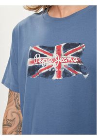 Pepe Jeans T-Shirt Clag PM509384 Niebieski Regular Fit. Kolor: niebieski. Materiał: bawełna #2