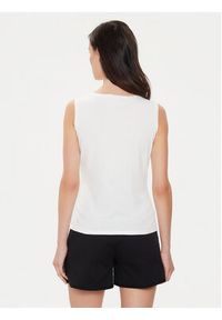 Sisley Top 3I1XLH00S Biały Regular Fit. Kolor: biały. Materiał: bawełna