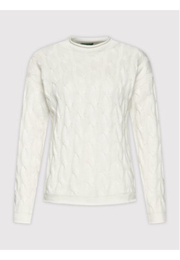 United Colors of Benetton - United Colors Of Benetton Sweter 1335D2467 Biały Regular Fit. Kolor: biały. Materiał: syntetyk