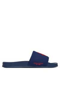 TOMMY HILFIGER - Tommy Hilfiger Klapki Logo Embroidery Canvas FM0FM05858 Granatowy. Kolor: niebieski. Materiał: materiał #1