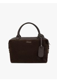 Ryłko - Czekoladowa duża miękka shopperka. Kolor: brązowy. Materiał: skórzane. Styl: street, casual, elegancki #1