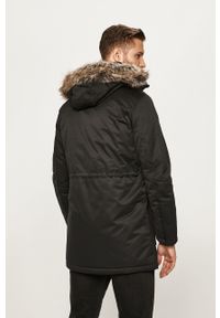 Jack & Jones - Parka. Okazja: na co dzień. Kolor: czarny. Materiał: tkanina, futro. Styl: casual #2