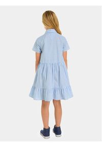 TOMMY HILFIGER - Tommy Hilfiger Sukienka koszulowa Ithaca KG0KG07821 M Niebieski Regular Fit. Kolor: niebieski. Materiał: bawełna. Typ sukienki: koszulowe #2