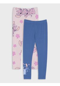 Sinsay - Legginsy Stitch 2 pack - granatowy. Kolor: niebieski. Długość: długie