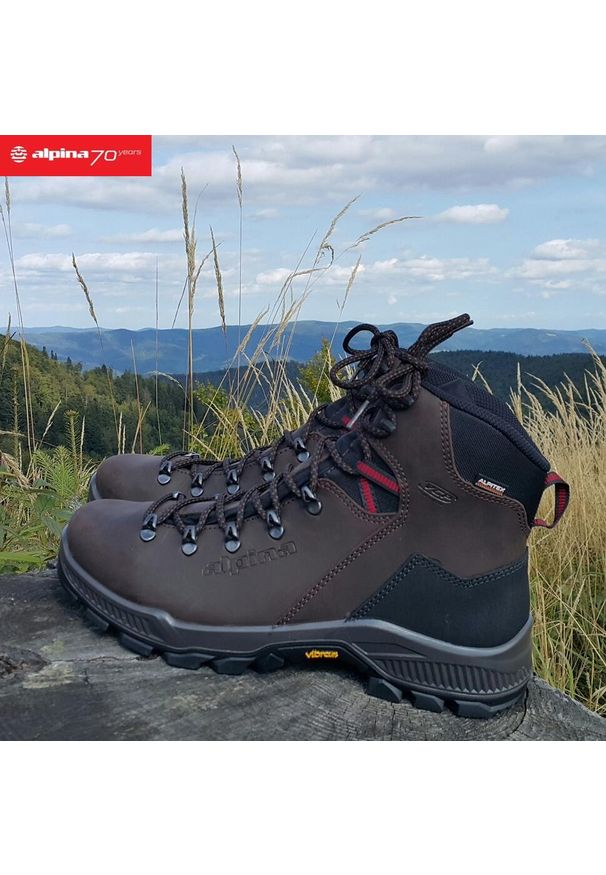 Buty turystyczne dla dorosłych Alpina Prima Mid. Kolor: brązowy