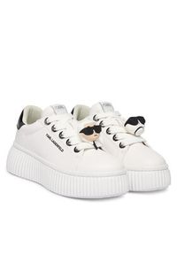 Karl Lagerfeld - KARL LAGERFELD Sneakersy Kreeper Lo KL42336T Biały. Kolor: biały. Materiał: skóra #6