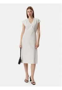 Calvin Klein Sukienka codzienna LV044F016G Beżowy jasny Regular Fit. Okazja: na co dzień. Kolor: beżowy. Materiał: lyocell. Typ sukienki: proste. Styl: casual #5