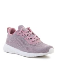 skechers - Buty Skechers W 117074-MVE różowe. Kolor: różowy. Materiał: materiał, syntetyk. Wzór: aplikacja