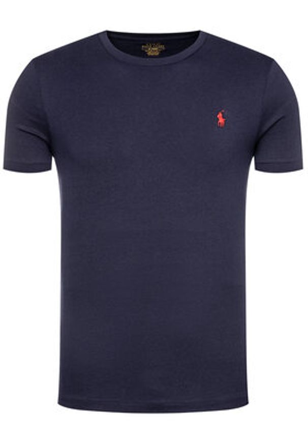 Polo Ralph Lauren T-Shirt Bsr 710680785 Granatowy Custom Slim Fit. Typ kołnierza: polo. Kolor: niebieski. Materiał: bawełna