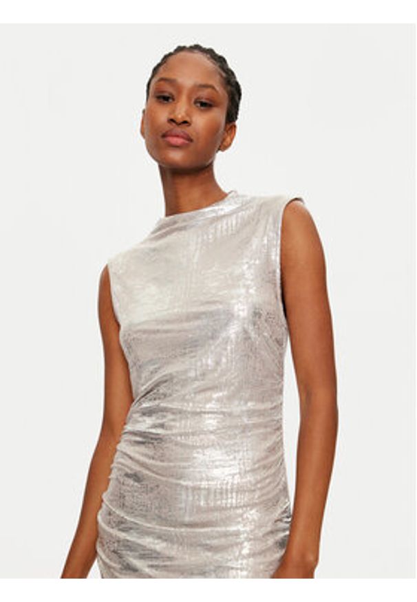 Vila Sukienka koktajlowa 14100142 Srebrny Regular Fit. Kolor: srebrny. Materiał: syntetyk. Styl: wizytowy