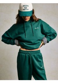 Big-Star - Bluza damska z kapturem zielona Megan 304. Okazja: na co dzień. Typ kołnierza: kaptur. Kolor: zielony. Materiał: dzianina. Wzór: haft. Styl: casual, elegancki #6