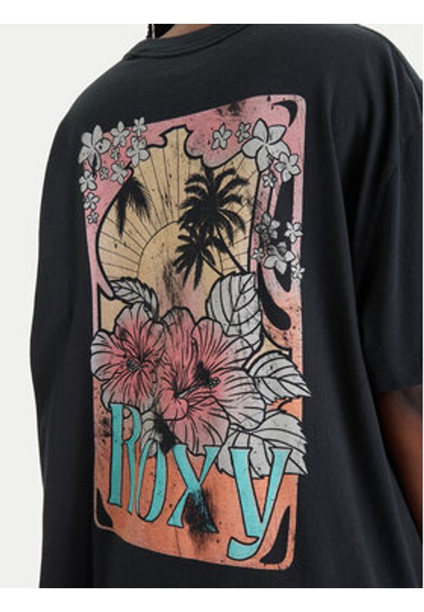 Roxy T-Shirt Talloversize Washed ERJZT06081 Czarny Oversize. Kolor: czarny. Materiał: bawełna