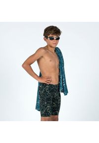 NABAIJI - Spodenki pływackie Jammer dla dzieci Nabaiji 500 Fitib Shark. Kolor: czarny. Materiał: materiał, poliester. Długość: długie