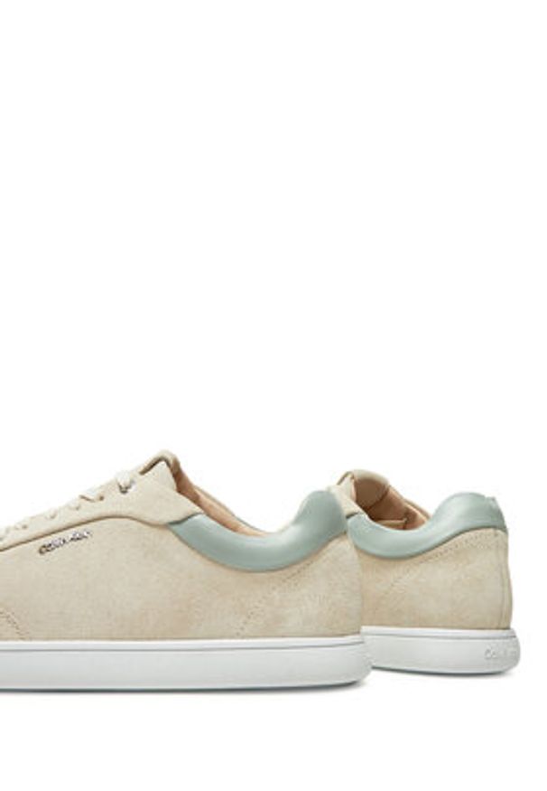 Calvin Klein Sneakersy Cupsole Lace Up - Sue HW0HW02436 Beżowy. Kolor: beżowy. Materiał: zamsz, skóra