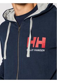 Helly Hansen Bluza Logo 34163 Granatowy Regular Fit. Kolor: niebieski. Materiał: bawełna #5