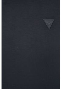 Guess bluza damska kolor granatowy z kapturem z aplikacją. Typ kołnierza: kaptur. Kolor: niebieski. Materiał: materiał, dzianina, wiskoza. Wzór: aplikacja #4