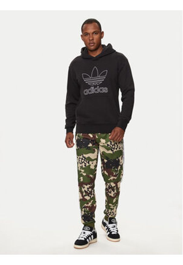 Adidas - adidas Bluza adicolor Outline Trefoil IU2373 Czarny Loose Fit. Kolor: czarny. Materiał: bawełna