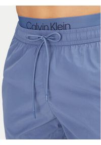 Calvin Klein Swimwear Szorty kąpielowe KM0KM01104 Niebieski Regular Fit. Kolor: niebieski. Materiał: syntetyk