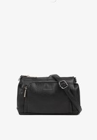 Renee - Czarna Torebka Typu Listonoszka z Zasuwaną Kieszenią z Przodu Izelia. Kolor: czarny. Styl: casual, elegancki #1