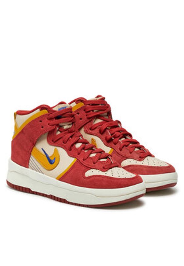 Nike Sneakersy Dunk High Up DH3718 600 Pomarańczowy. Kolor: pomarańczowy. Materiał: skóra, zamsz