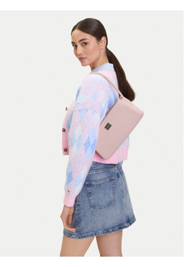 Tommy Jeans Torebka Tjw American Cool Shoulder Bag AW0AW17295 Różowy. Kolor: różowy. Materiał: skórzane
