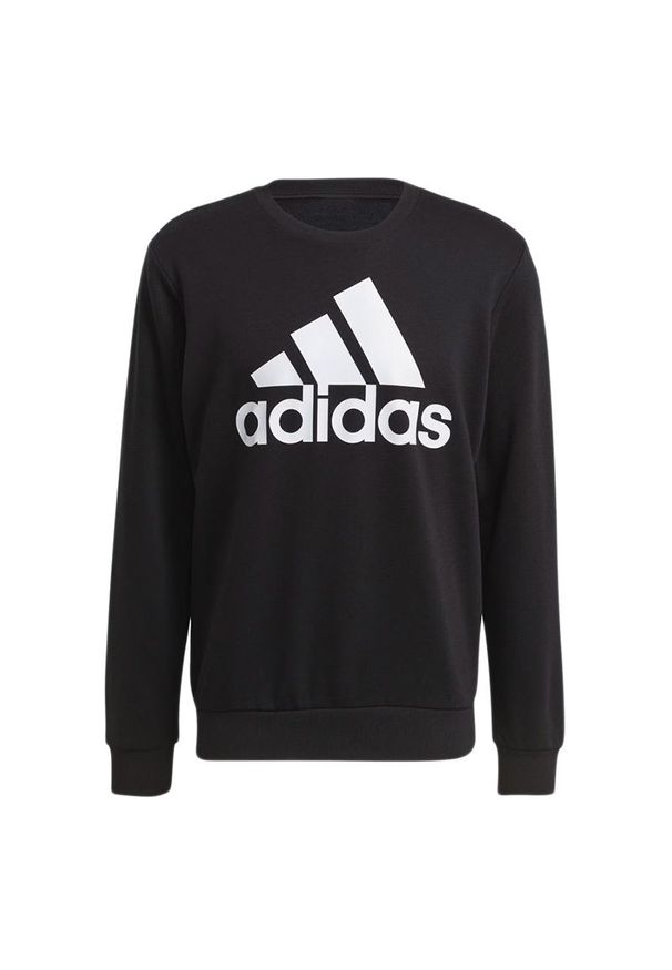 Adidas - Bluza adidas Sportswear Essentials Big Logo GK9076 - czarna. Typ kołnierza: bez kaptura. Kolor: czarny. Materiał: wiskoza, bawełna, tkanina, poliester. Wzór: aplikacja. Styl: klasyczny