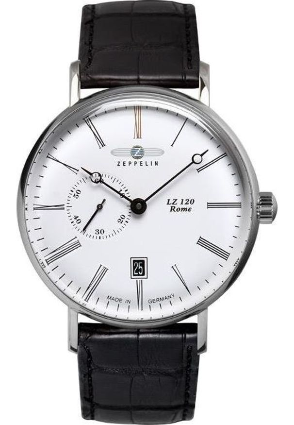 Zegarek Zeppelin męski LZ120 Rome 7104-1 Automatic biały. Kolor: biały