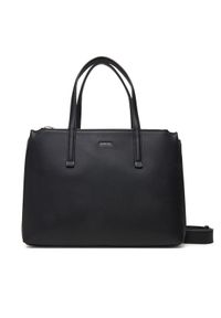 Calvin Klein Torebka Ck Must Tote Md LV04F3098G Czarny. Kolor: czarny. Materiał: skórzane