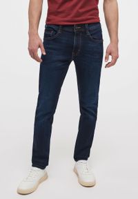 Mustang - MĘSKIE SPODNIE JEANSOWE MUSTANG OREGON SLIM K DENIM BLUE 1014265 5000 703