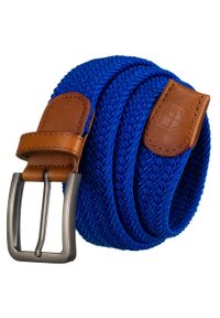 Pasek męski parciany Peterson PTN PAR-S-115 niebieski. Kolor: niebieski. Materiał: syntetyk, materiał