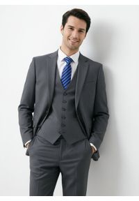 Klasyczny Krawat Klubowy - Alties - Czarno-Niebieski, Drobny Prążek. Kolor: niebieski. Materiał: tkanina. Wzór: prążki. Styl: klasyczny #4