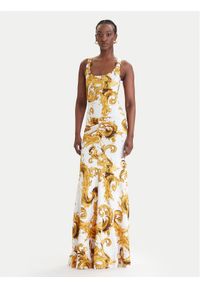 Versace Jeans Couture Sukienka codzienna 80HAO970 JS550 Biały Slim Fit. Okazja: na co dzień. Kolor: biały. Materiał: bawełna. Typ sukienki: proste. Styl: casual #1