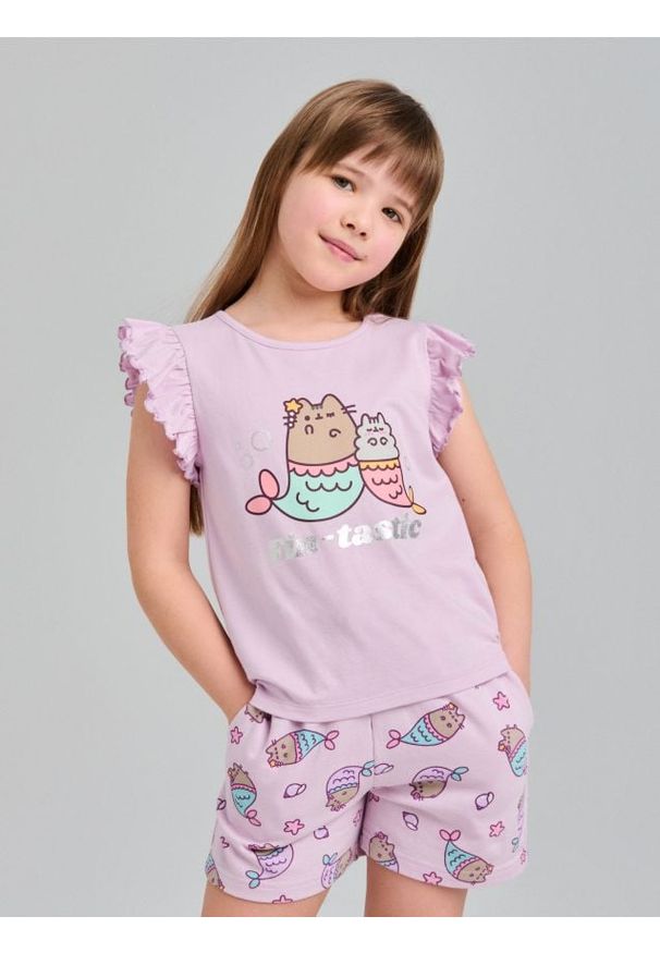 Sinsay - Szorty Pusheen the Cat - fioletowy. Kolor: fioletowy