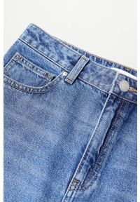 Mango Kids - Spódnica dziecięca BROKY. Okazja: na co dzień. Stan: podwyższony. Kolor: niebieski. Materiał: bawełna, jeans, denim. Wzór: gładki. Styl: casual #2