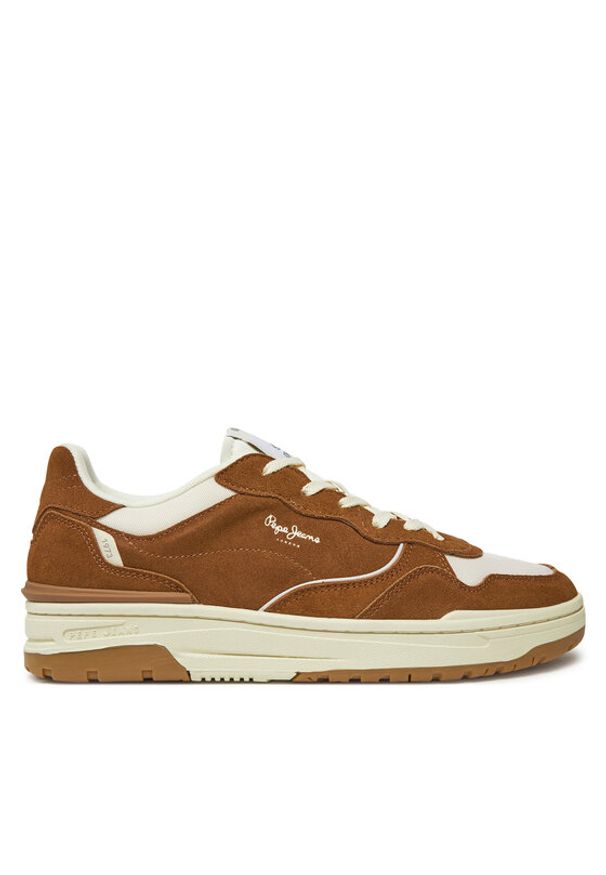 Pepe Jeans Sneakersy Chester Air M PMS00033 Brązowy. Kolor: brązowy. Materiał: skóra, zamsz